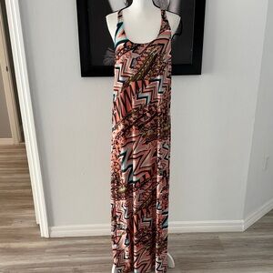 Show me your mumu printed tank maxi dress size 2XL
